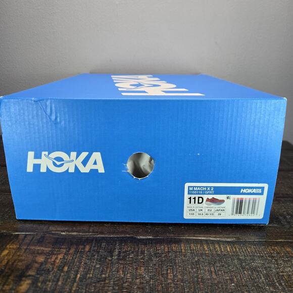 NEW Hoka One One Mach X 2 Mens Size 11 D Running Shoes 1155119 GFRT Red White main image 10